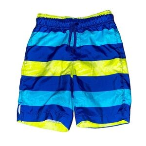 The Children's Place Blue & Yellow Striped Boys Trunks Size S 5-6